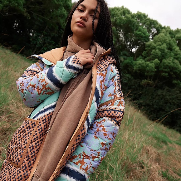 NEW Free People Pria Printed Packable Puffer Jacket - Picture 13 of 13